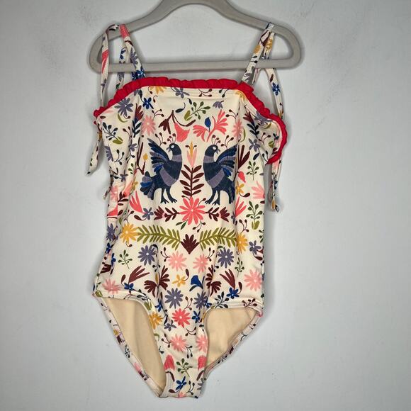 Pink Chicken One Piece Swimsuit Girls 8Y - Picture 2 of 6